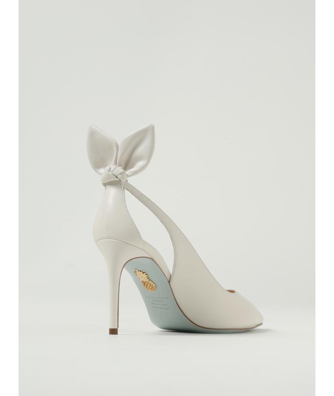 AQUAZZURA Белые кожаные туфли, фото 3