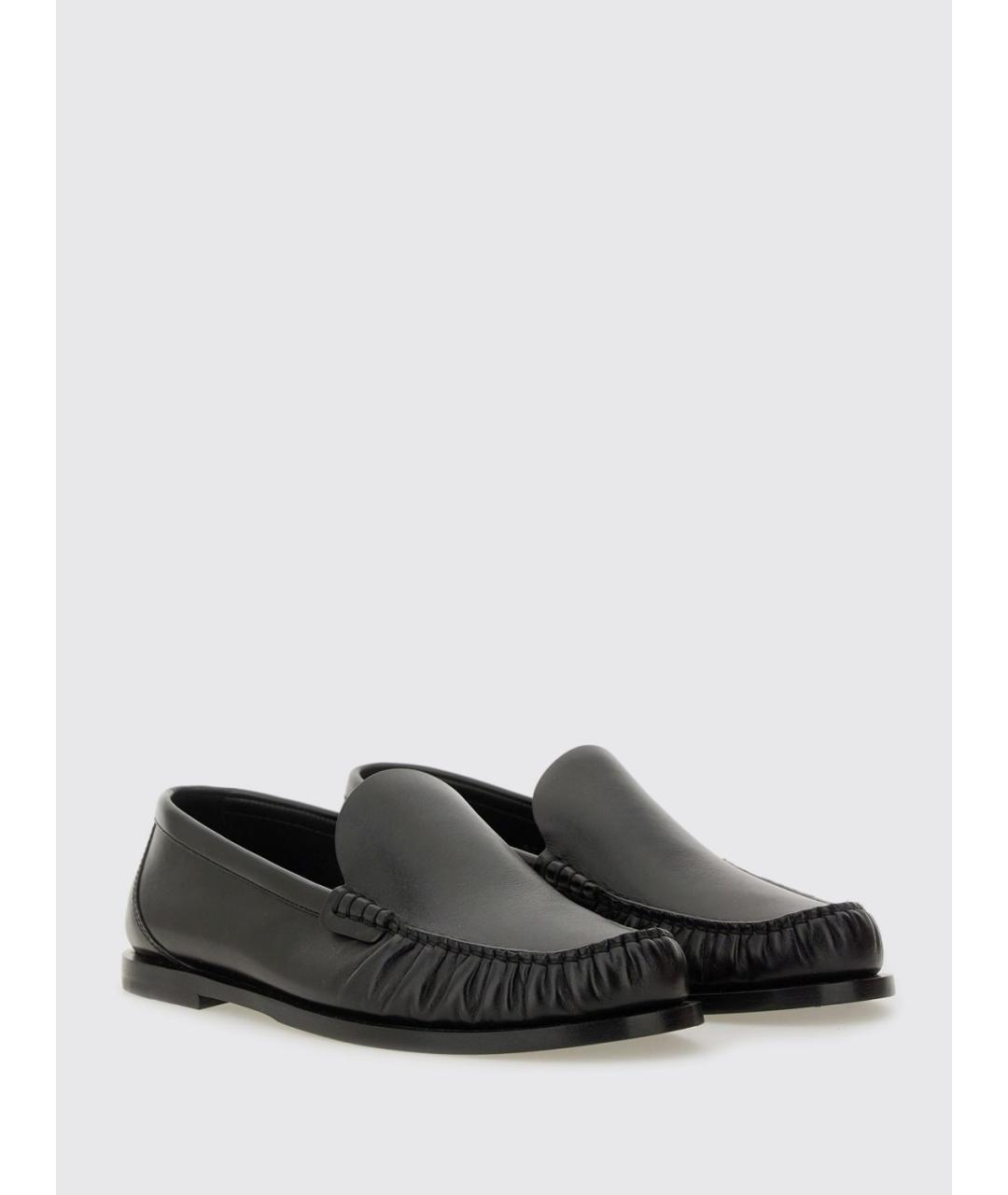 SAINT LAURENT Черные кожаные лоферы, фото 2