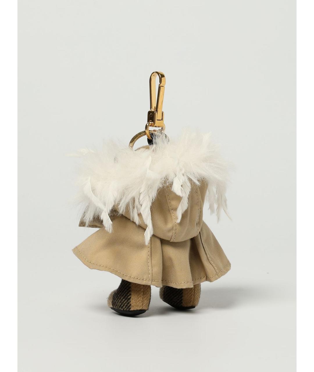 BURBERRY Бежевый брелок, фото 2