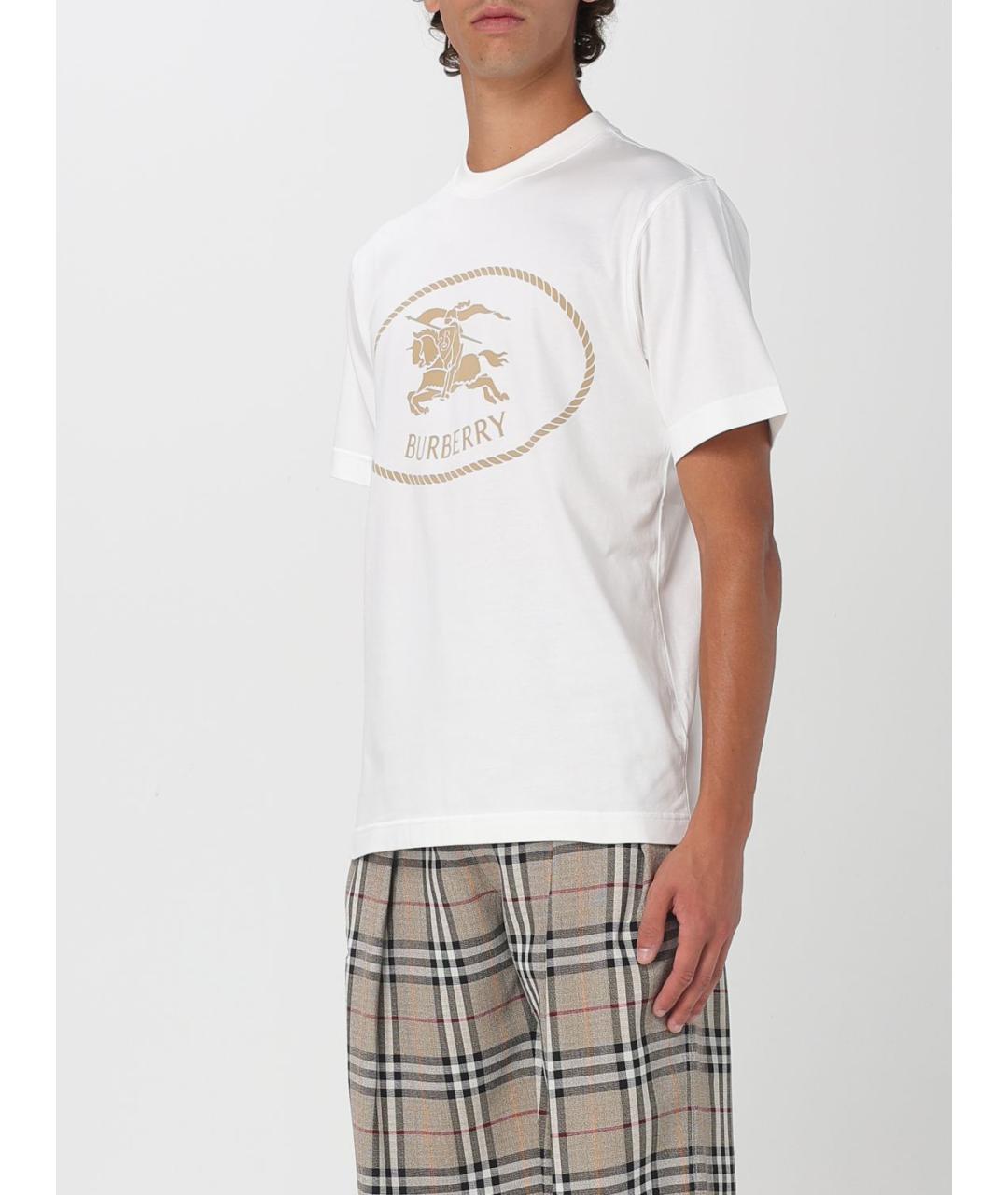 BURBERRY Белая футболка, фото 5