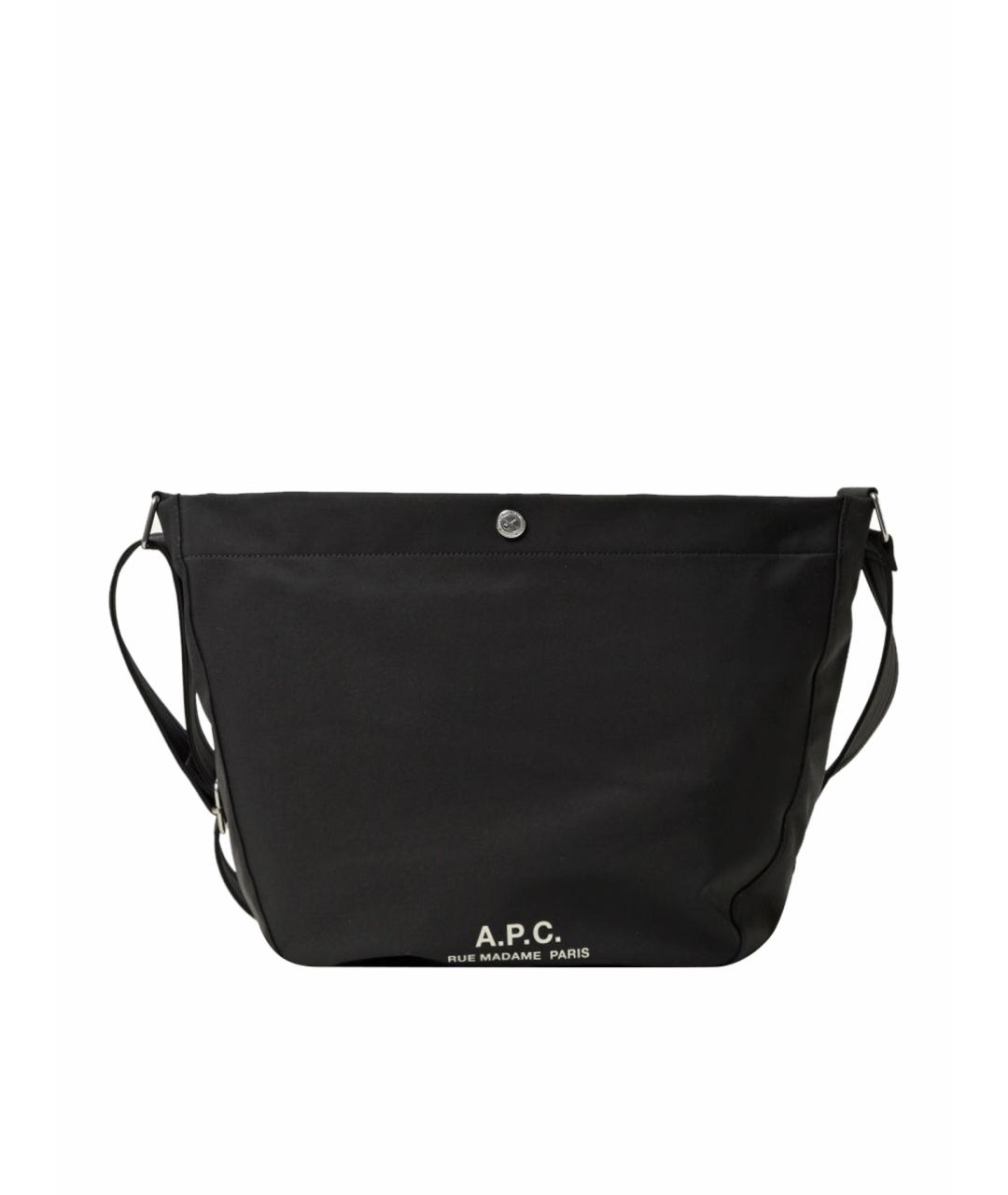 A.P.C. Черная тканевая сумка через плечо, фото 1