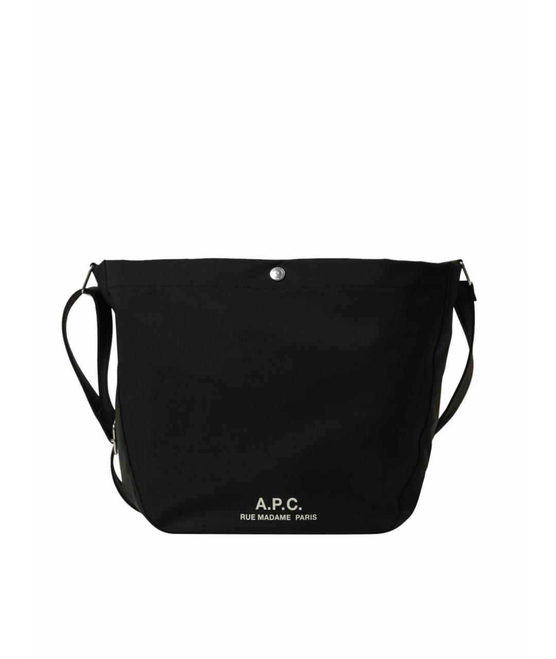 A.P.C. Черная тканевая сумка через плечо, фото 1