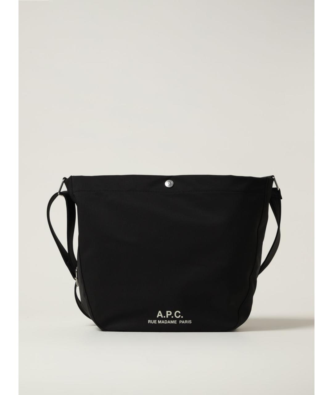 A.P.C. Черная тканевая сумка через плечо, фото 4