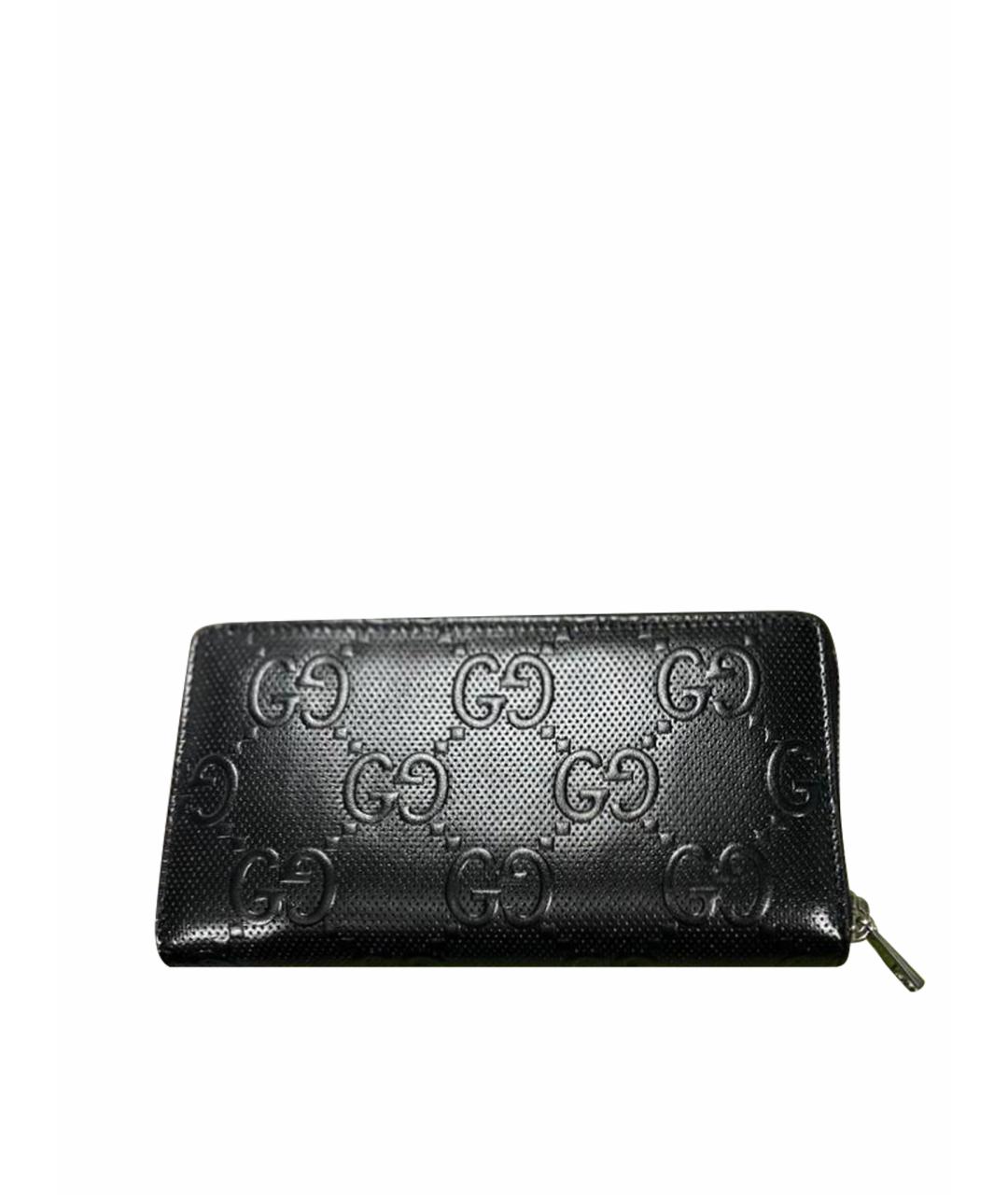 GUCCI Черный кожаный кошелек, фото 1
