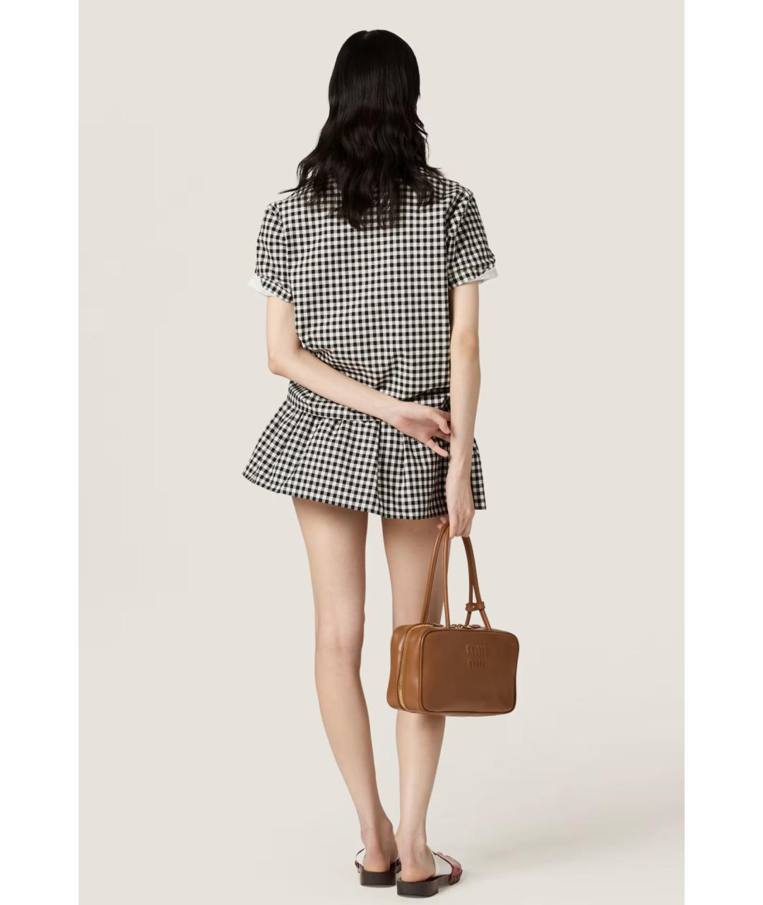 MIU MIU Мульти хлопковая юбка мини, фото 2