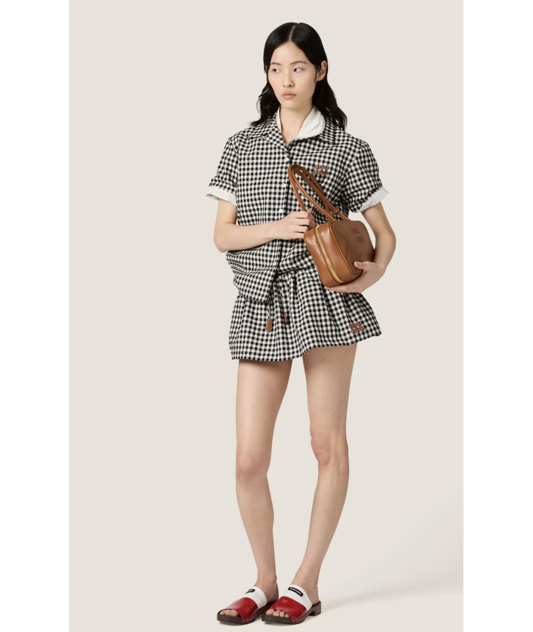 MIU MIU Мульти хлопковая юбка мини, фото 3
