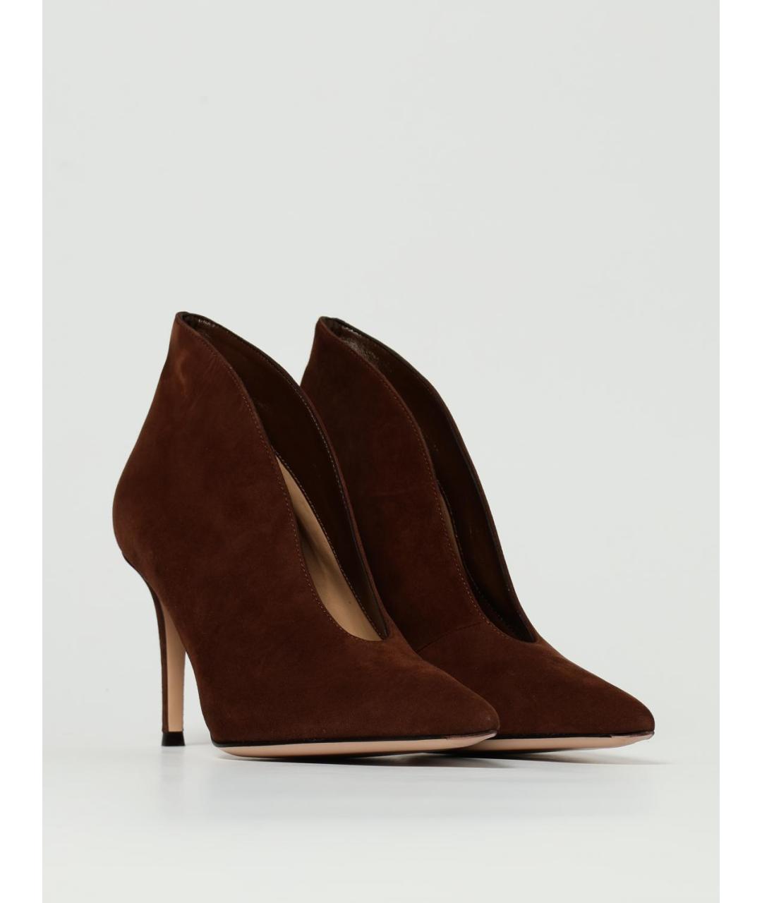 GIANVITO ROSSI Коричневые кожаные туфли, фото 2