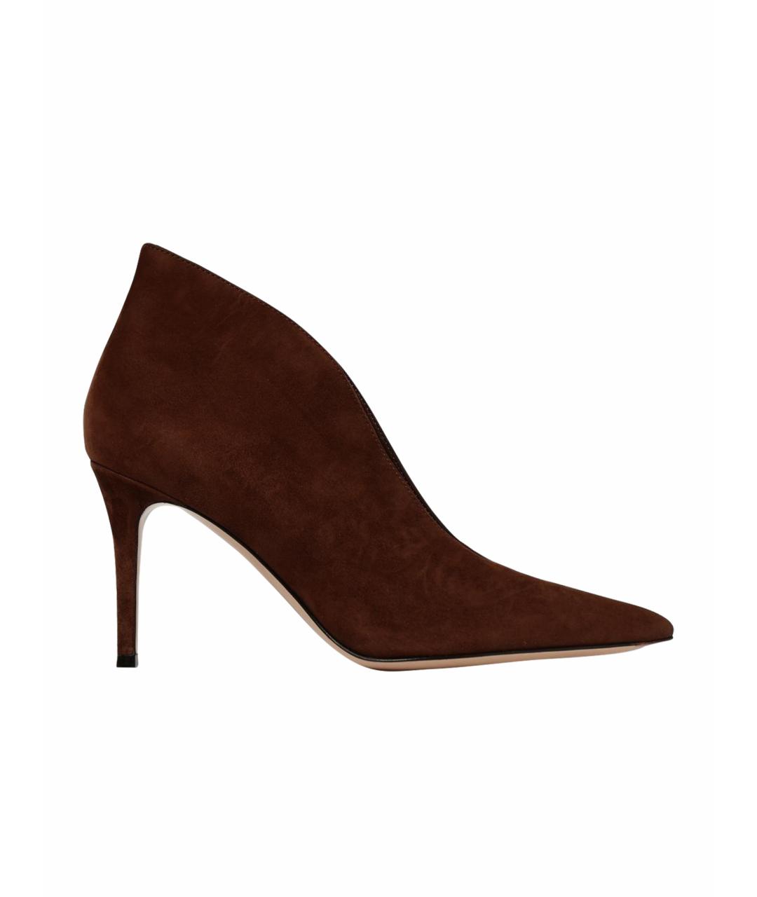 GIANVITO ROSSI Коричневые кожаные туфли, фото 1