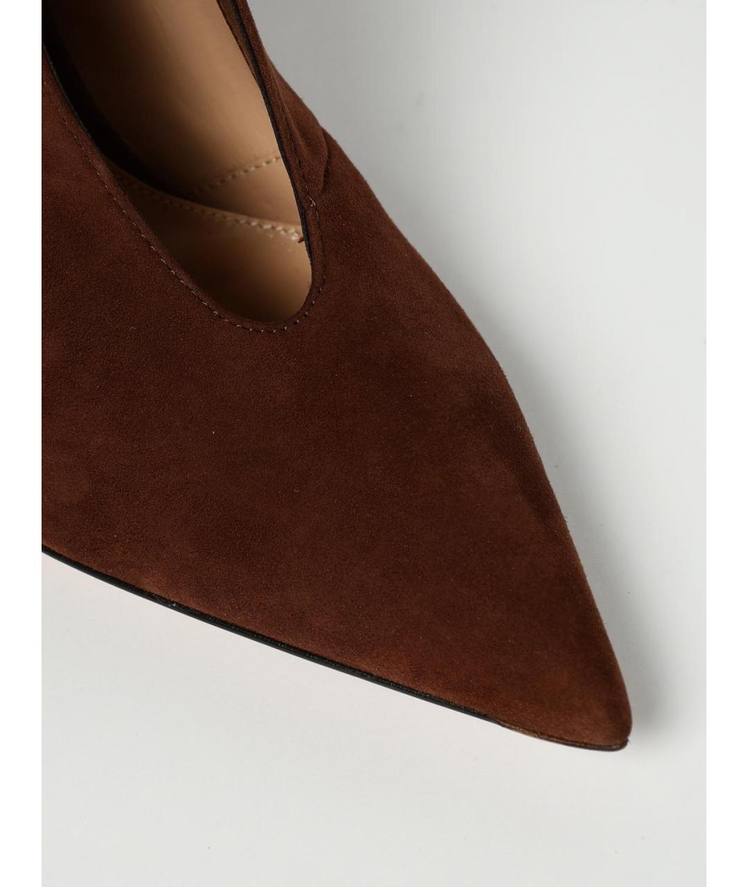 GIANVITO ROSSI Коричневые кожаные туфли, фото 4