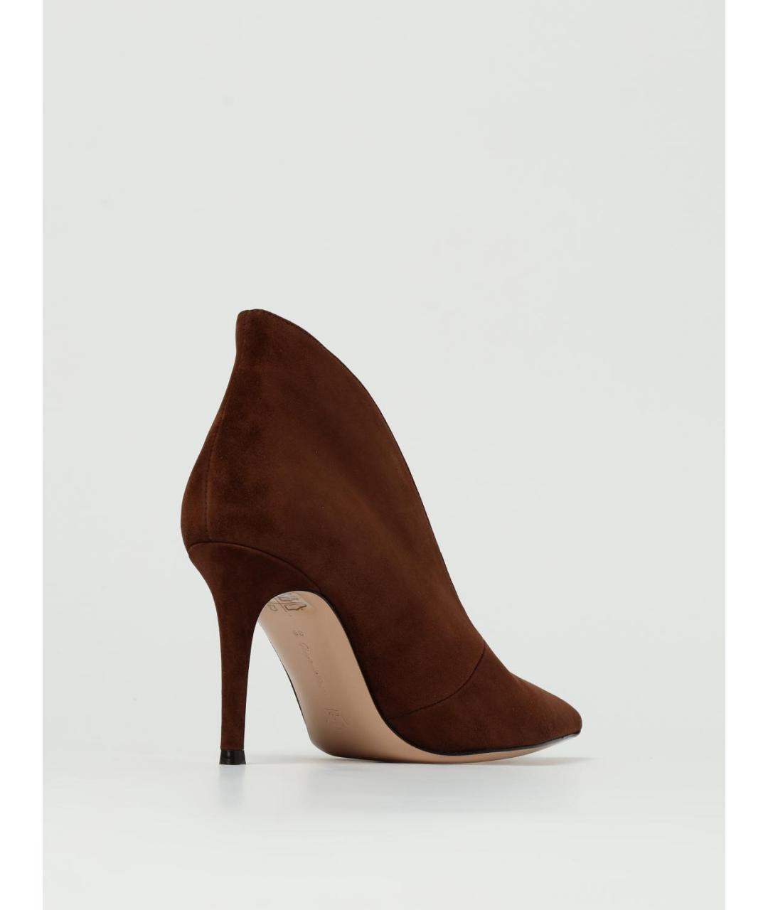 GIANVITO ROSSI Коричневые кожаные туфли, фото 3