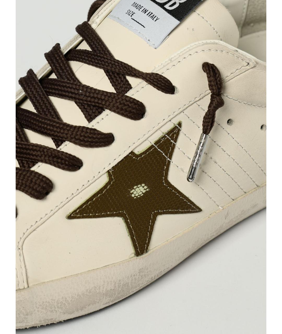 GOLDEN GOOSE DELUXE BRAND Бежевые низкие кроссовки / кеды, фото 4