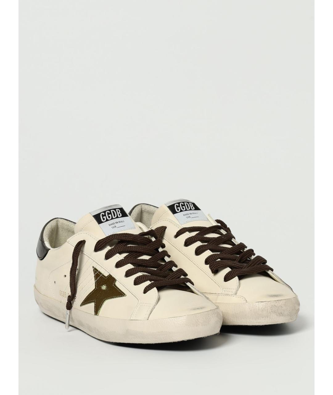 GOLDEN GOOSE DELUXE BRAND Бежевые низкие кроссовки / кеды, фото 2