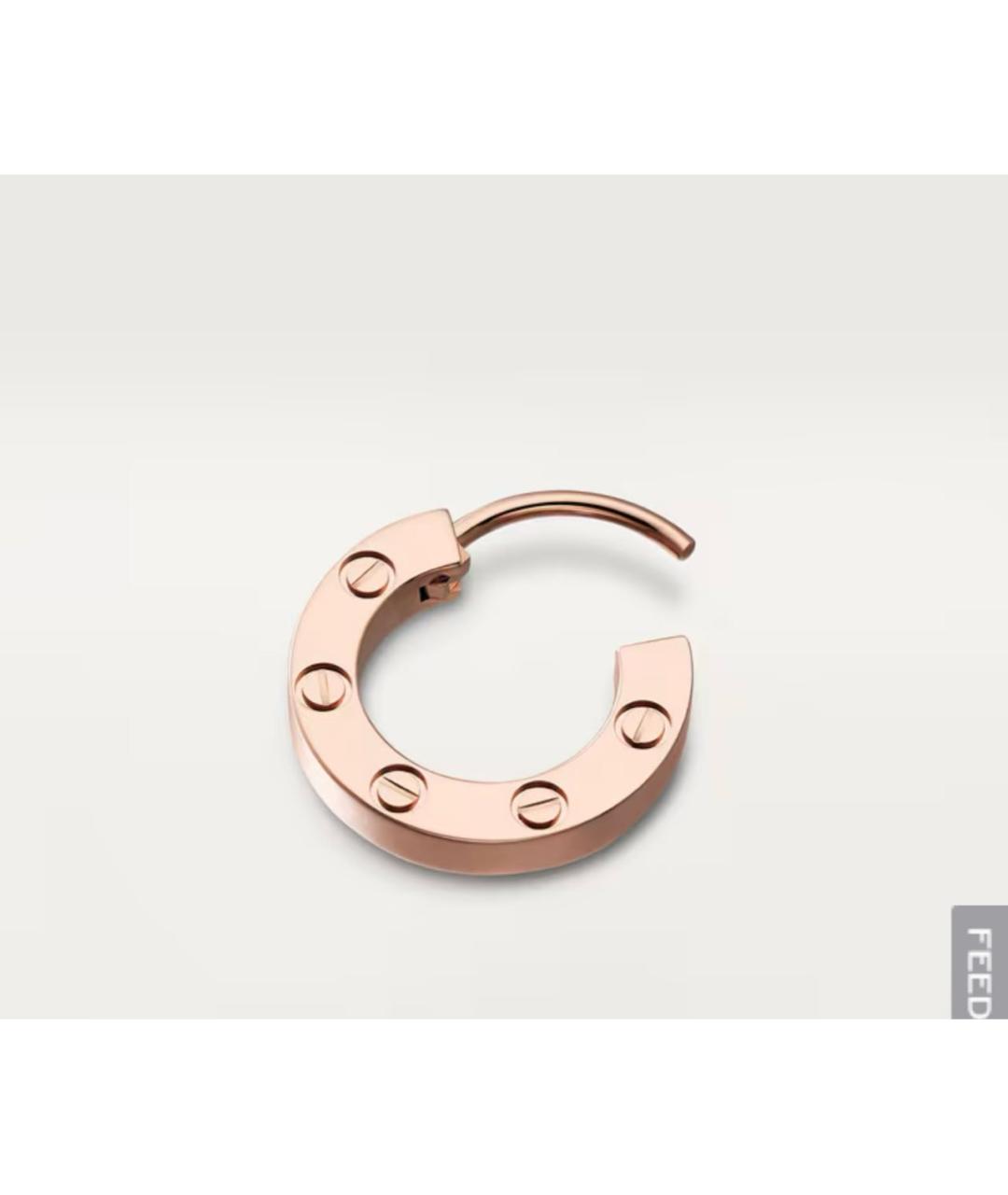 CARTIER Золотые серьги из розового золота, фото 3