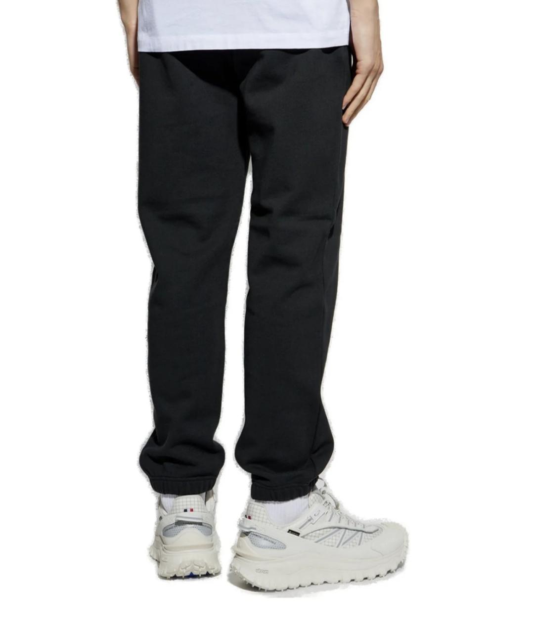 MONCLER Черные хлопковые повседневные брюки, фото 4