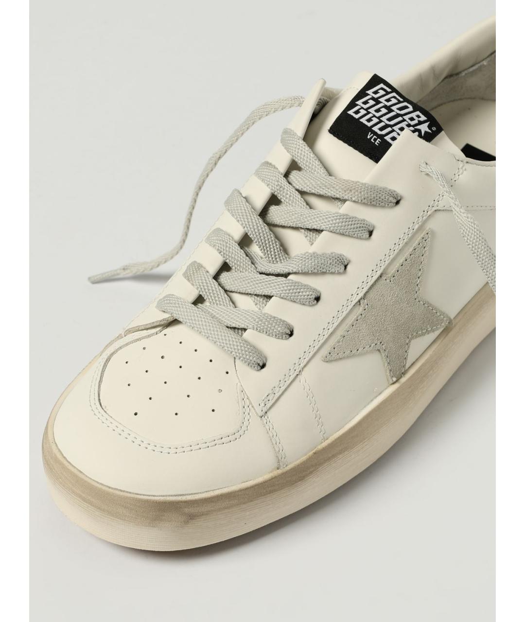 GOLDEN GOOSE DELUXE BRAND Белые кожаные низкие кроссовки / кеды, фото 4