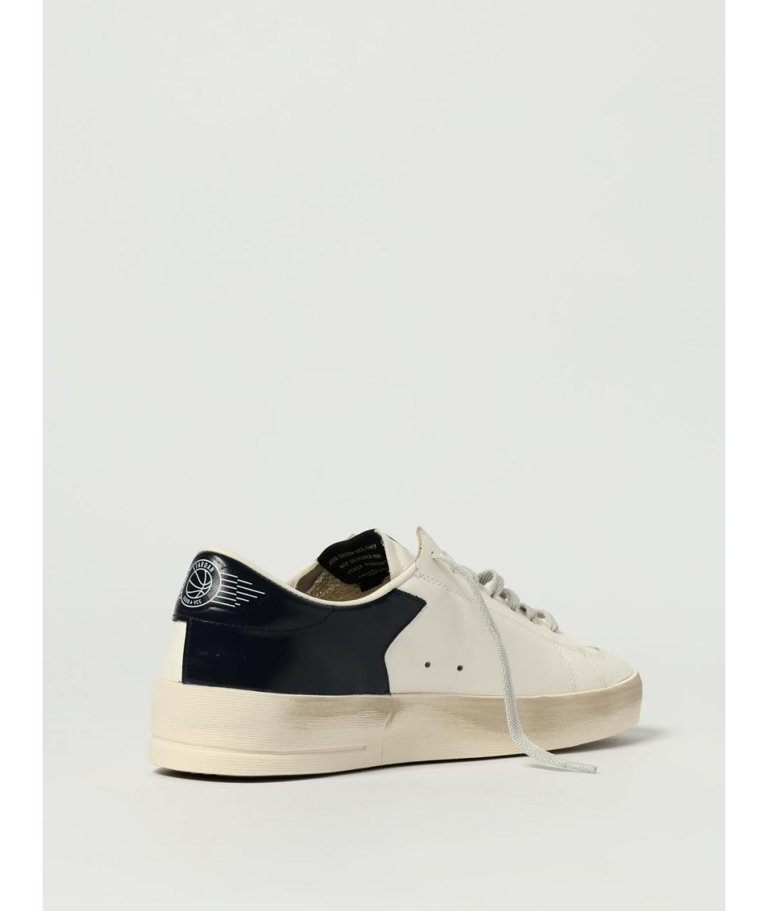 GOLDEN GOOSE DELUXE BRAND Белые кожаные низкие кроссовки / кеды, фото 3