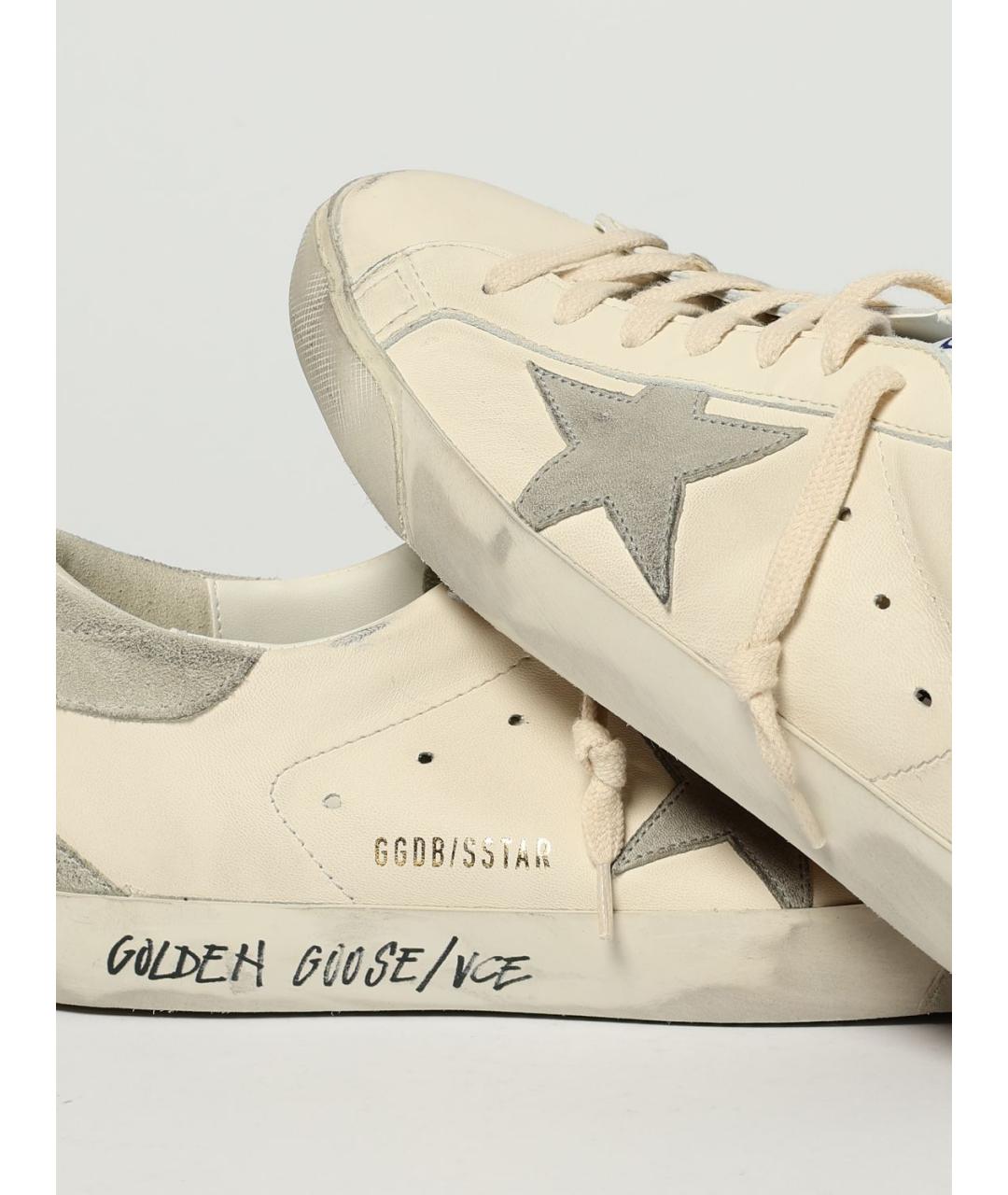 GOLDEN GOOSE DELUXE BRAND Бежевые низкие кроссовки / кеды, фото 4