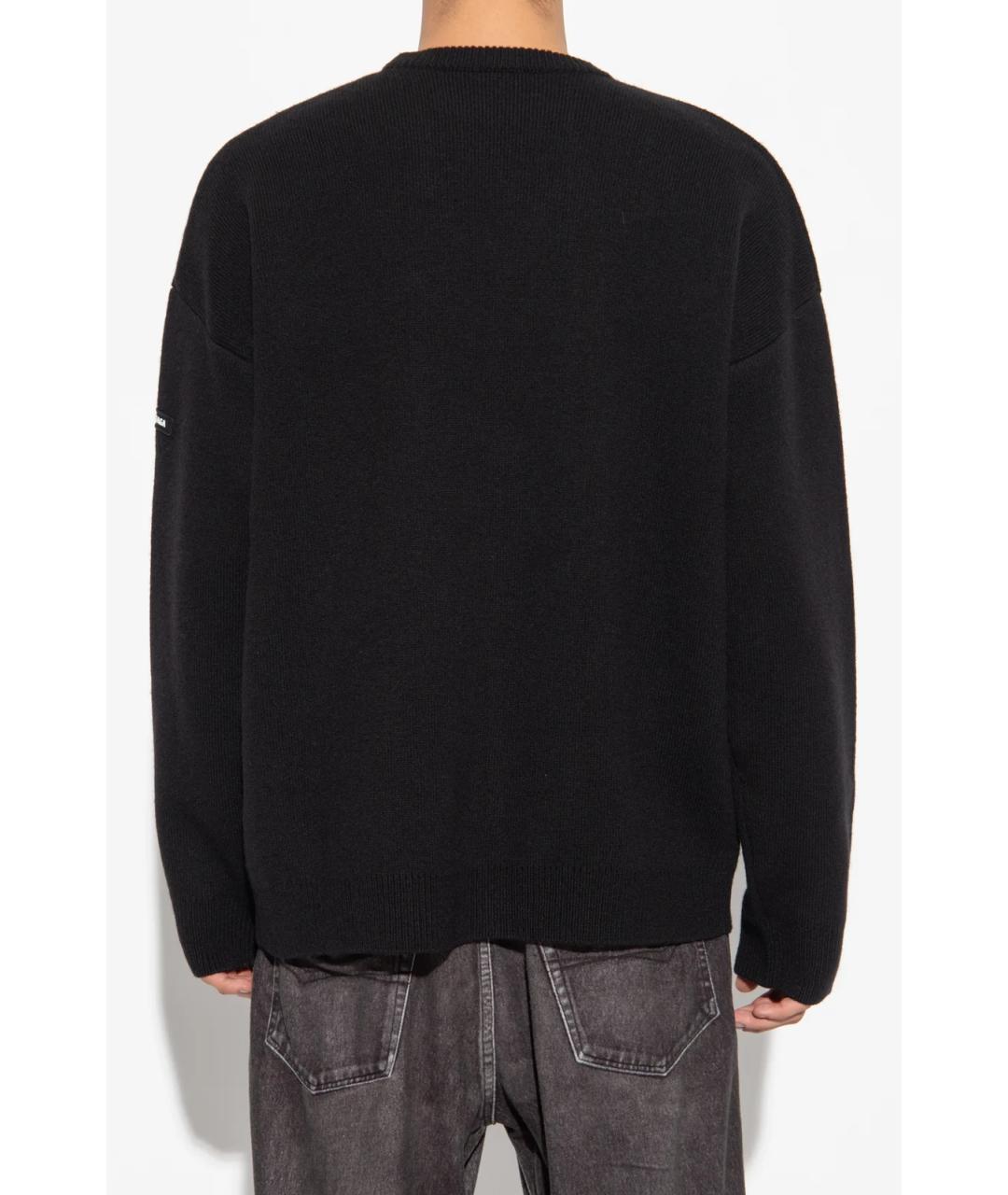 BALENCIAGA Черный шерстяной джемпер / свитер, фото 3