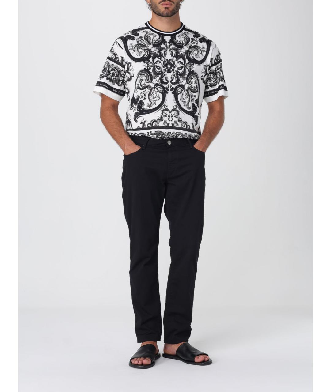 DOLCE&GABBANA Мульти хлопковая футболка, фото 3