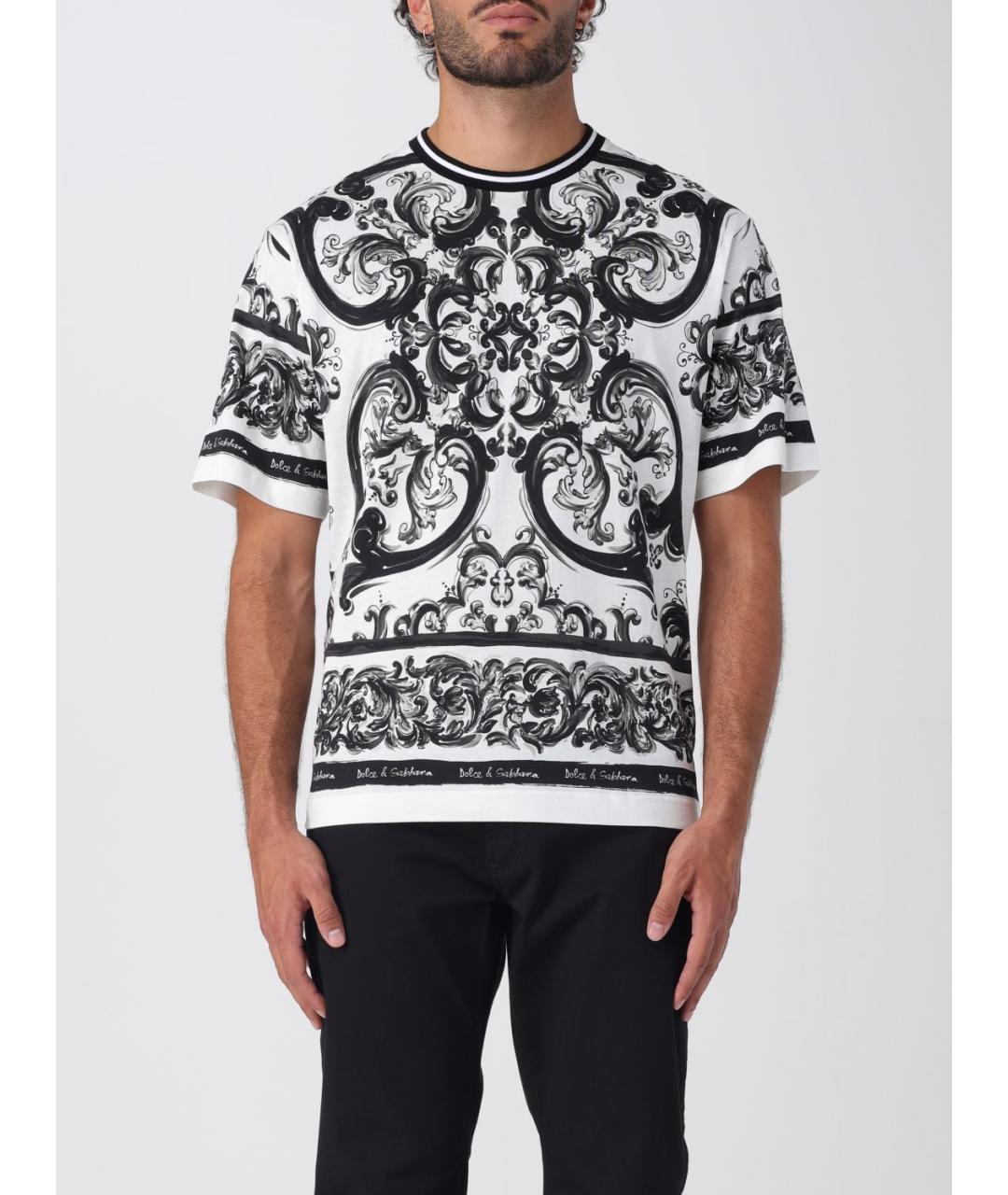 DOLCE&GABBANA Мульти хлопковая футболка, фото 2
