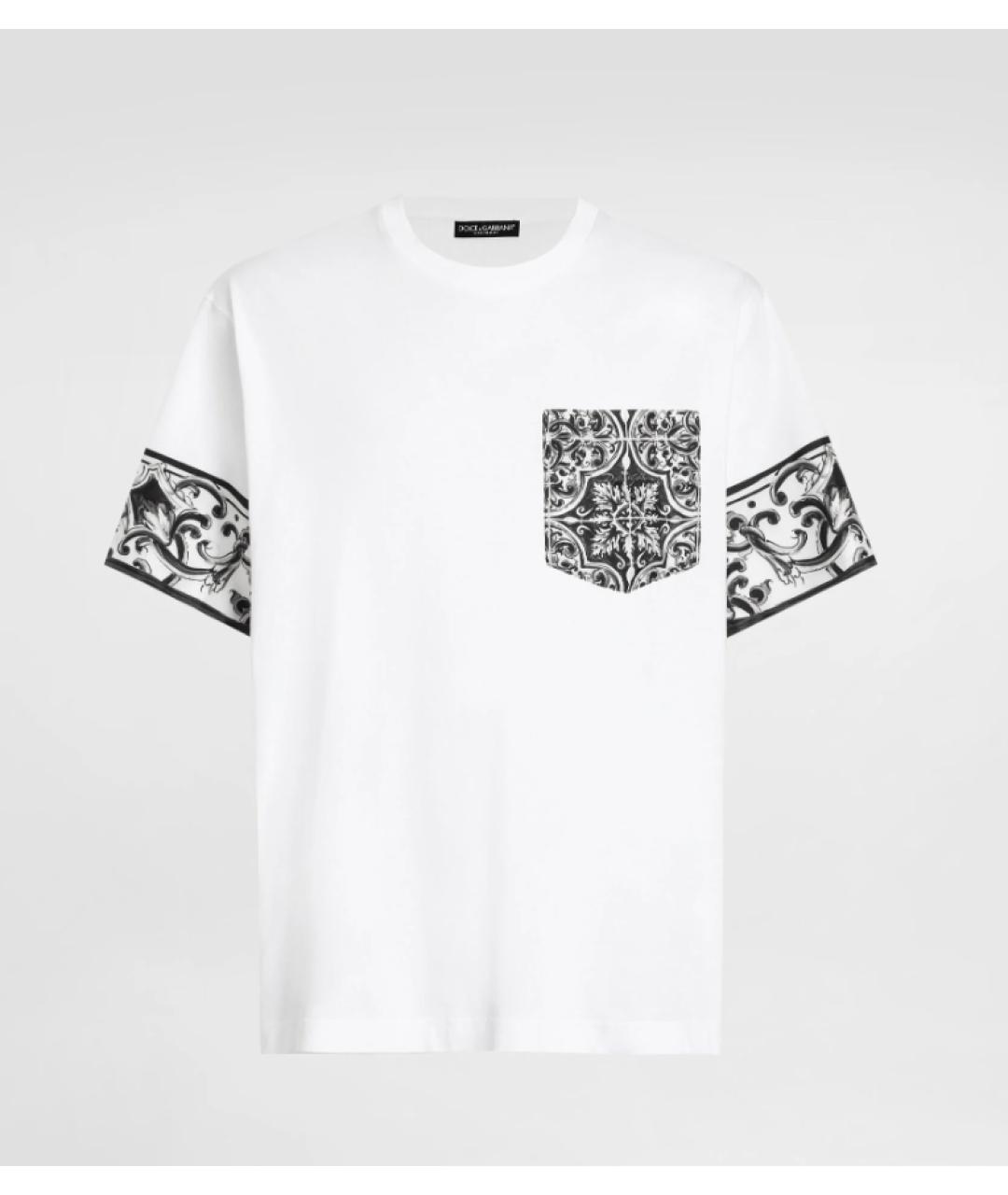 DOLCE&GABBANA Белая хлопковая футболка, фото 7