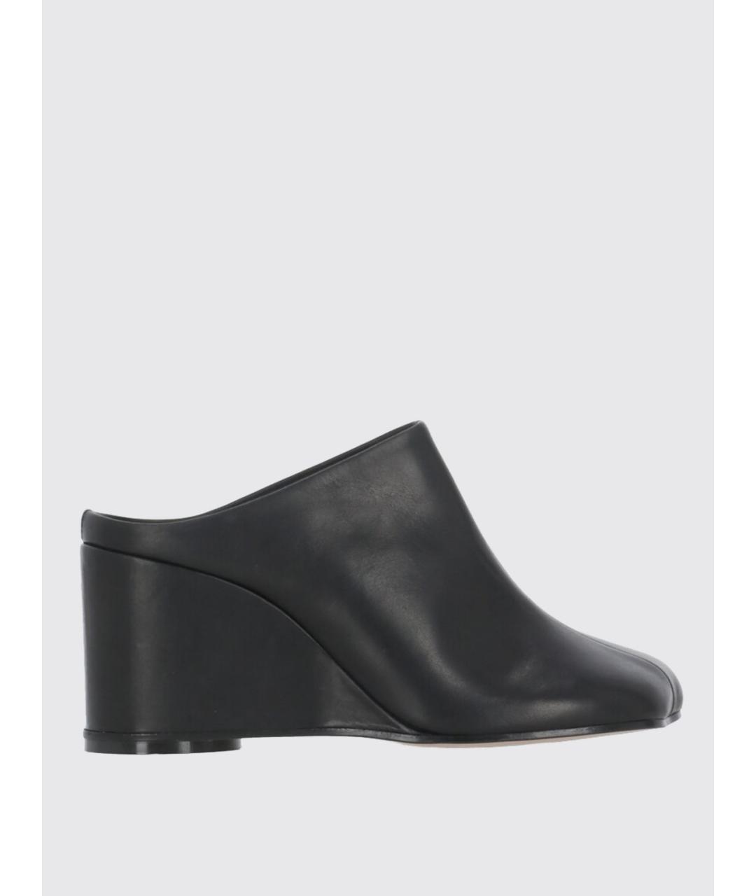 MM6 MAISON MARGIELA Черные кожаные сабо, фото 4