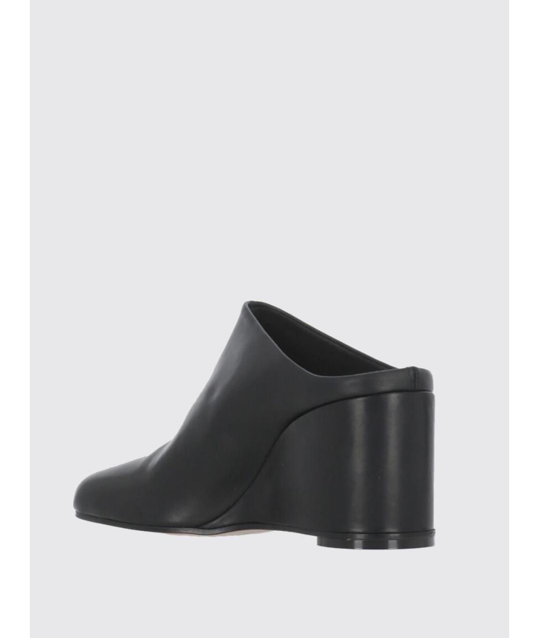 MM6 MAISON MARGIELA Черные кожаные сабо, фото 3