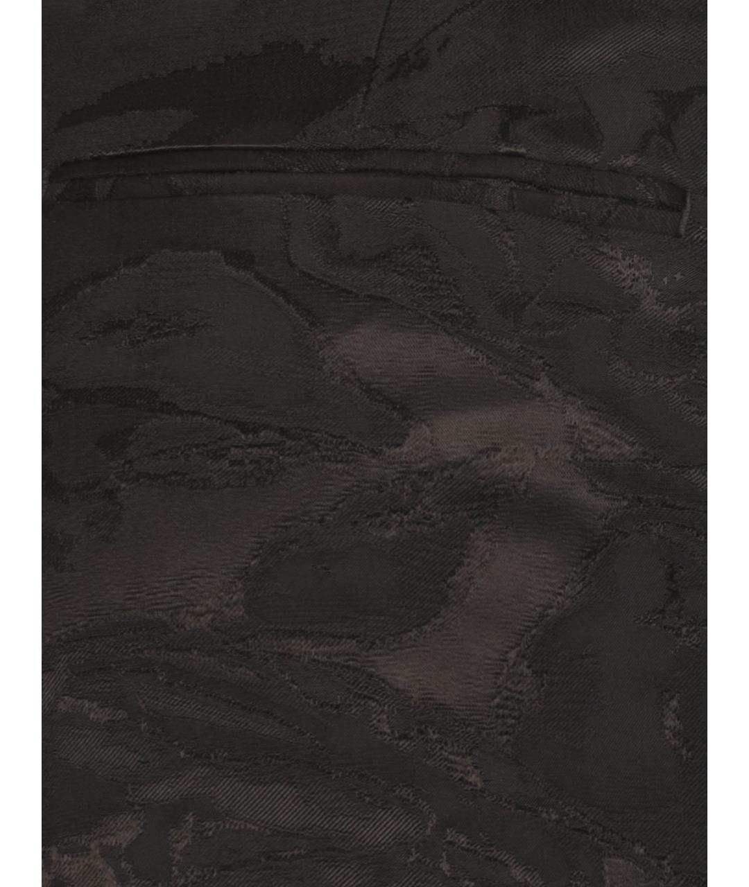 DRIES VAN NOTEN Черные вискозные прямые брюки, фото 4