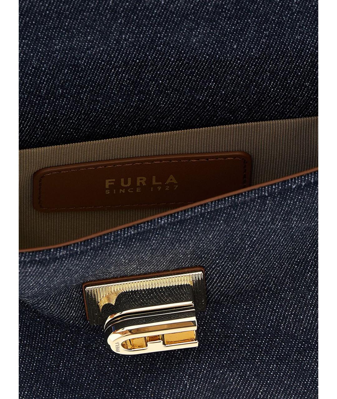 FURLA Синяя деним сумка через плечо, фото 3