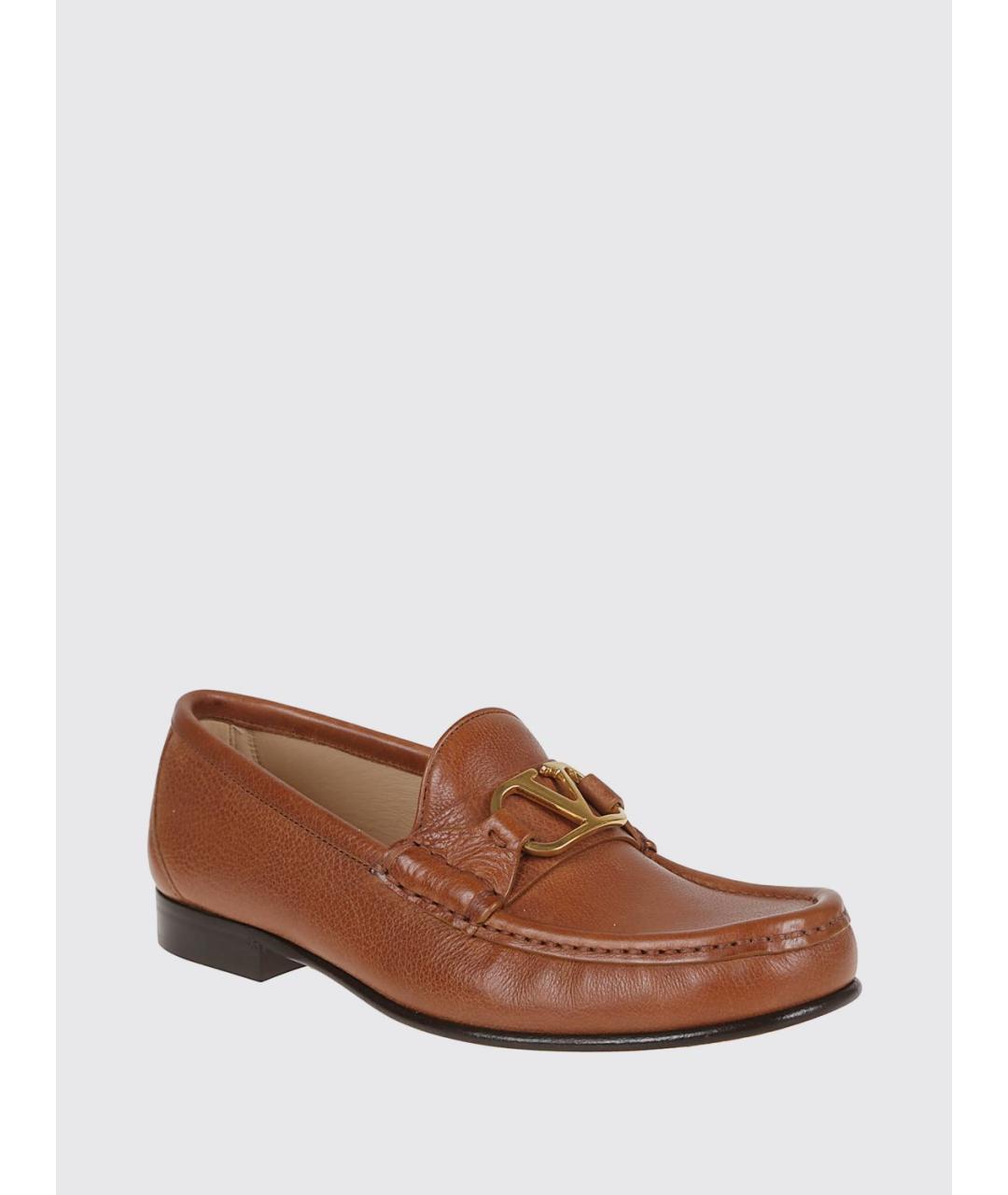 VALENTINO Коричневые кожаные лоферы, фото 2