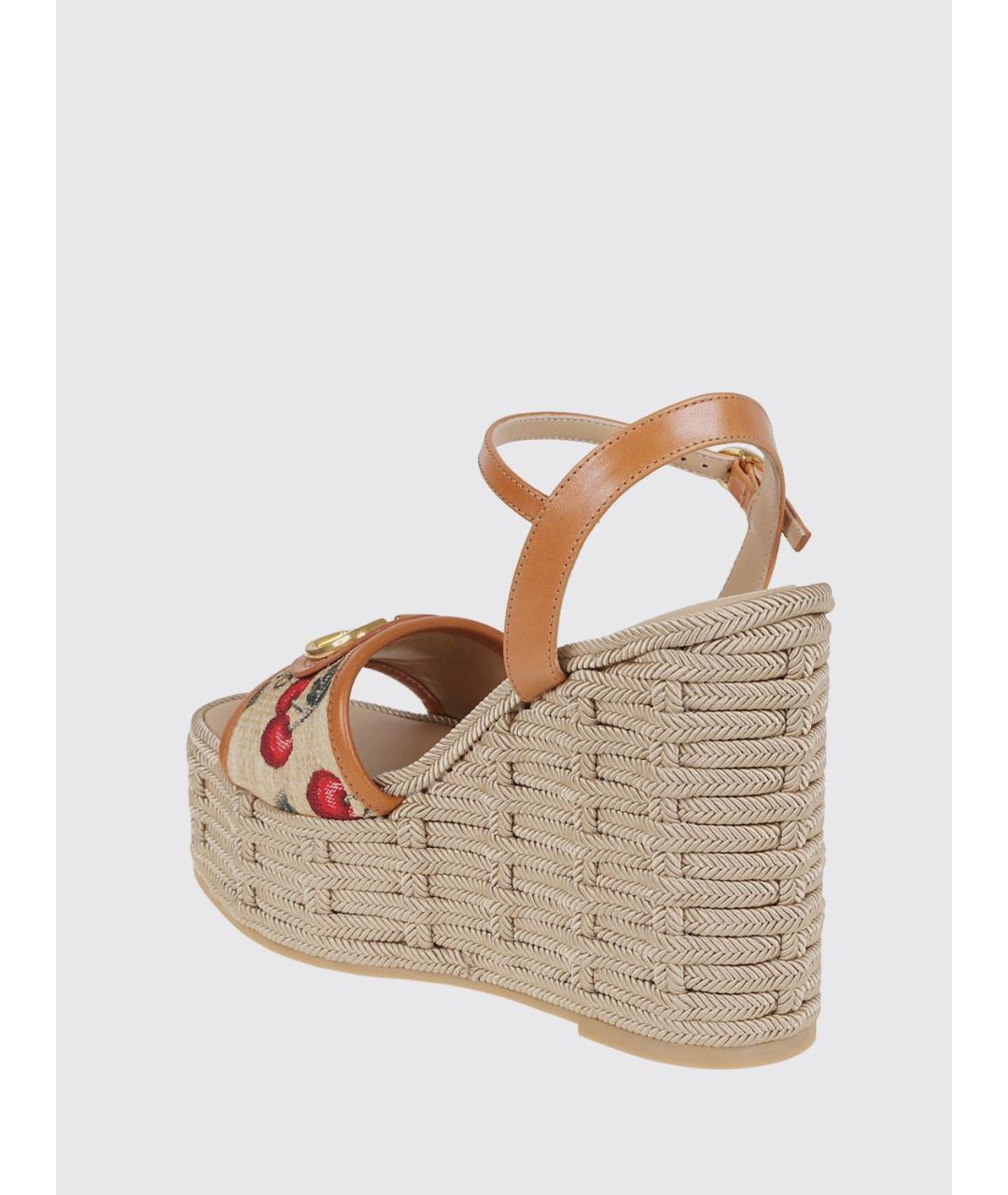 VALENTINO Мульти текстильные босоножки, фото 3