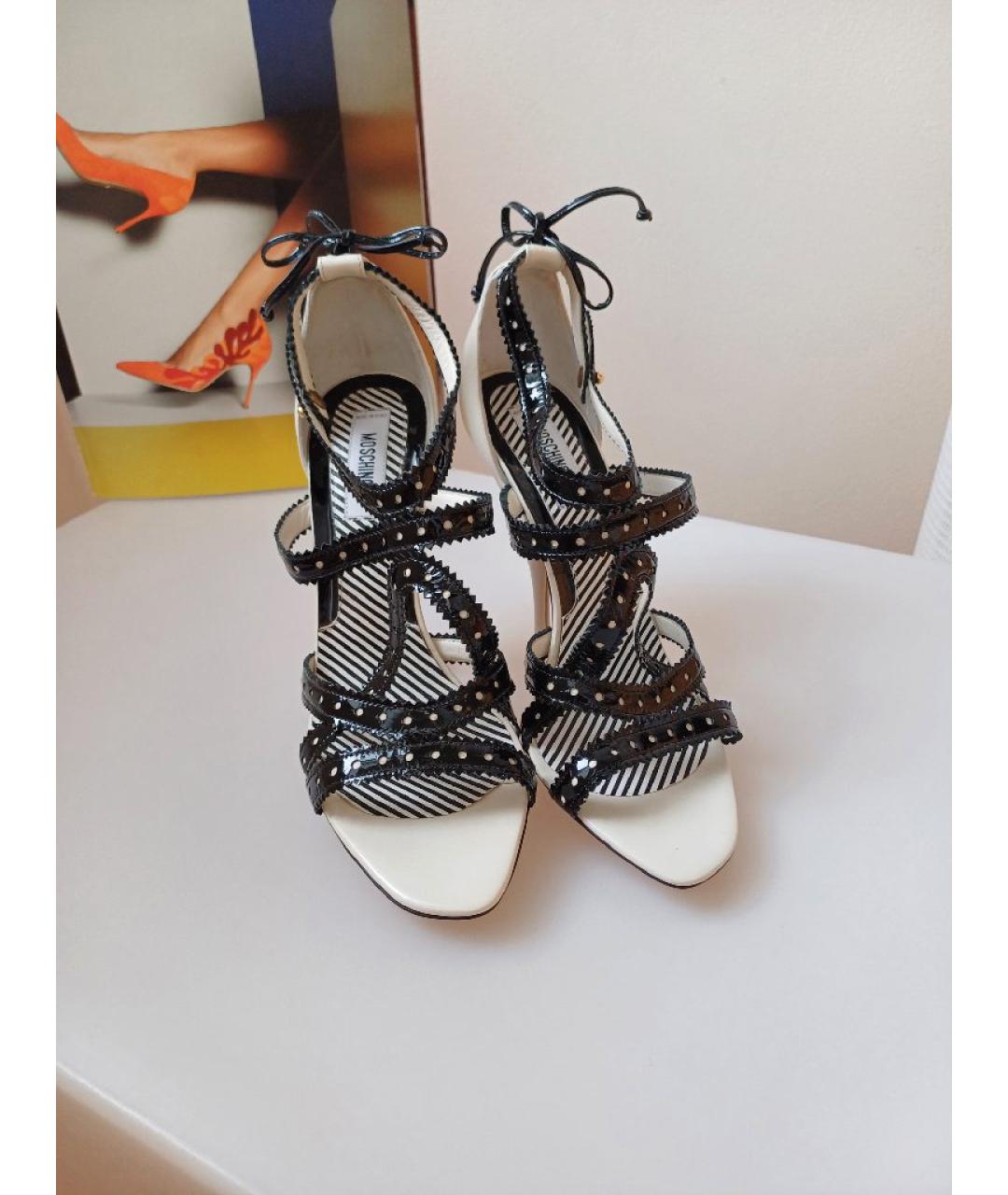 MOSCHINO Мульти кожаные босоножки, фото 4