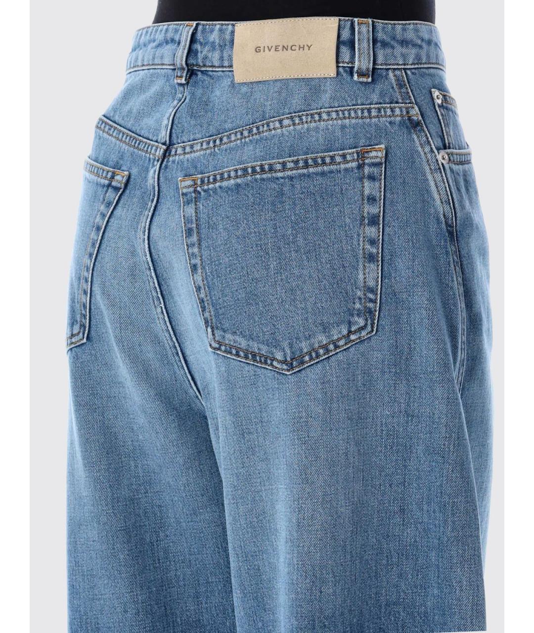 GIVENCHY Голубые хлопковые прямые джинсы, фото 3