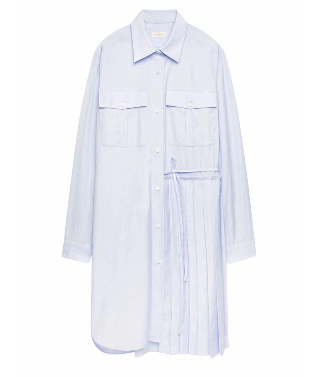 DRIES VAN NOTEN Голубое хлопковое повседневное платье, фото 1