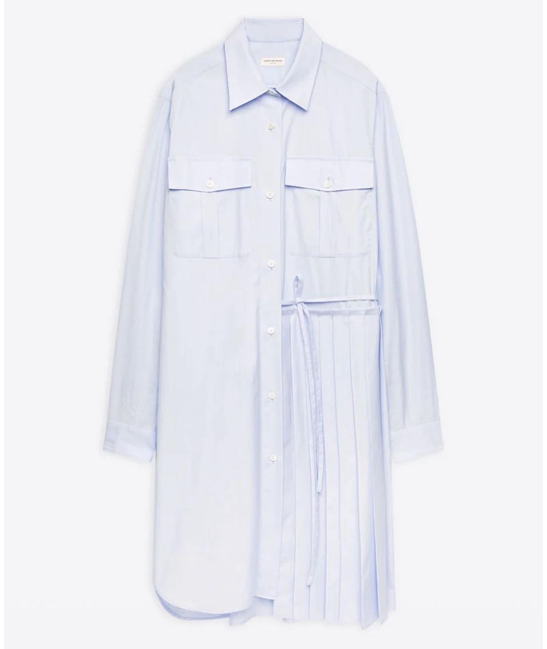 DRIES VAN NOTEN Голубое хлопковое повседневное платье, фото 2