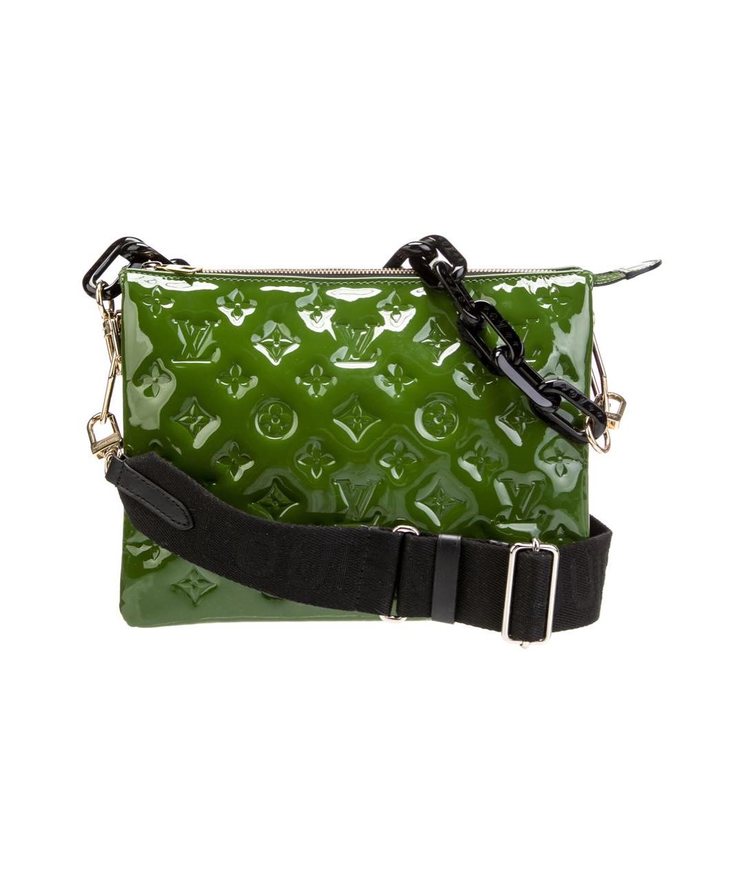 LOUIS VUITTON Зеленая сумка через плечо из лакированной кожи, фото 9