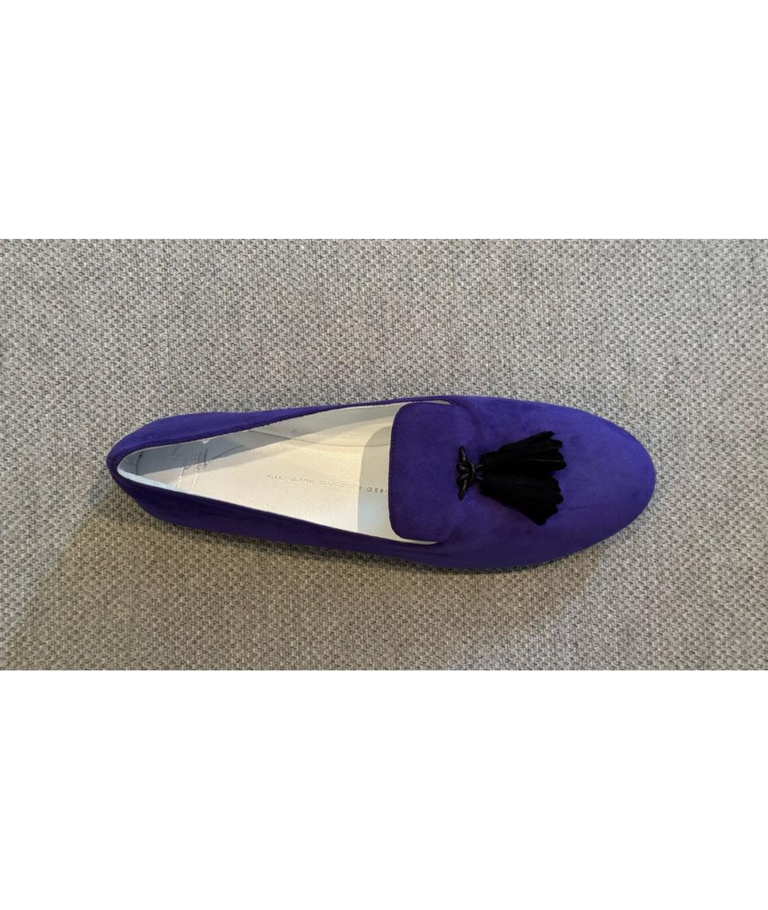 GIUSEPPE ZANOTTI DESIGN Фиолетовые замшевые лоферы, фото 7