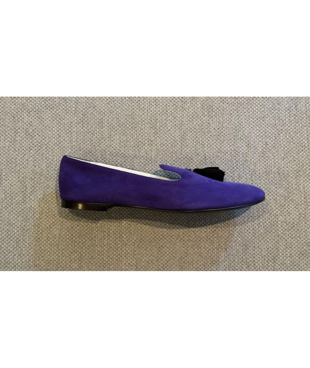 GIUSEPPE ZANOTTI DESIGN Фиолетовые замшевые лоферы, фото 8
