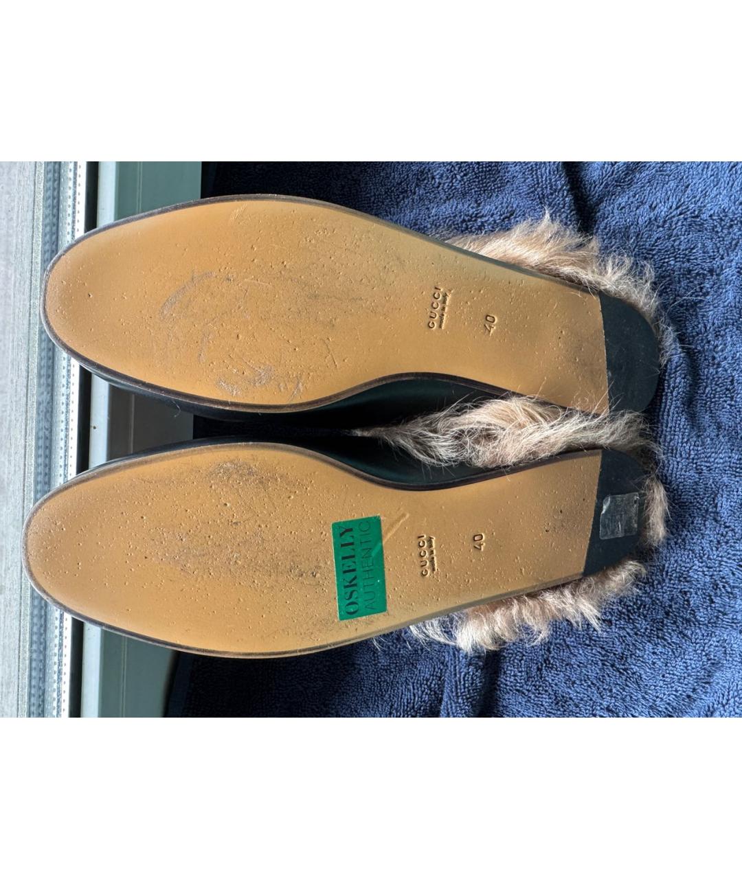 GUCCI Черные кожаные мюли, фото 5