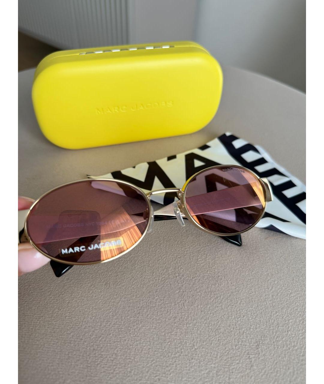 MARC JACOBS Розовые металлические солнцезащитные очки, фото 4