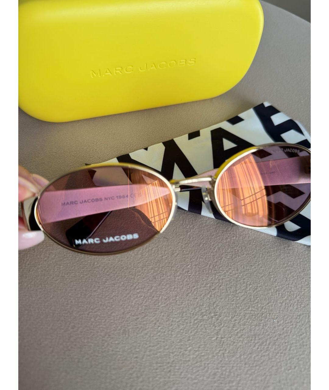 MARC JACOBS Розовые металлические солнцезащитные очки, фото 5