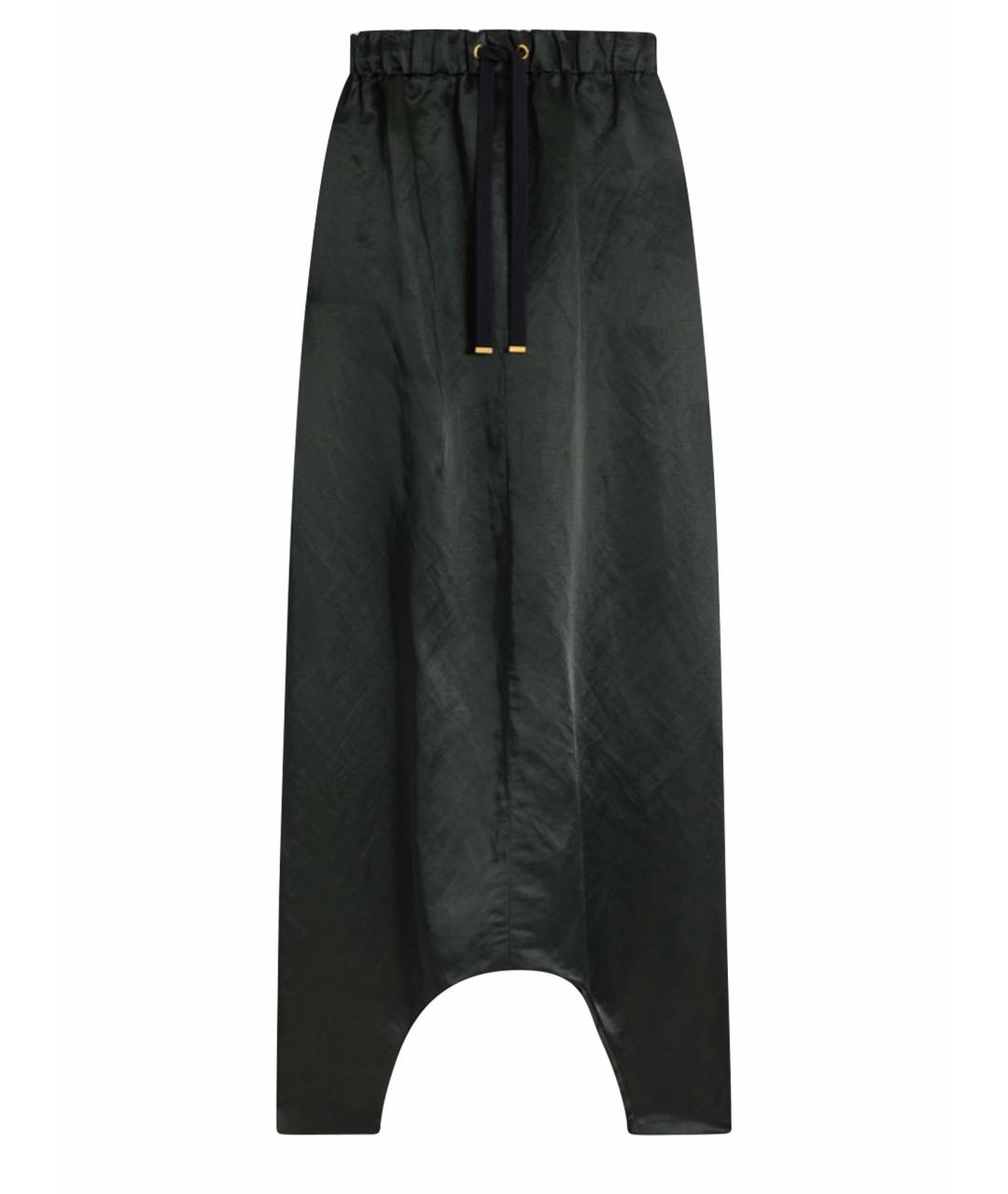 SCHIAPARELLI Зеленые вискозные брюки широкие, фото 1