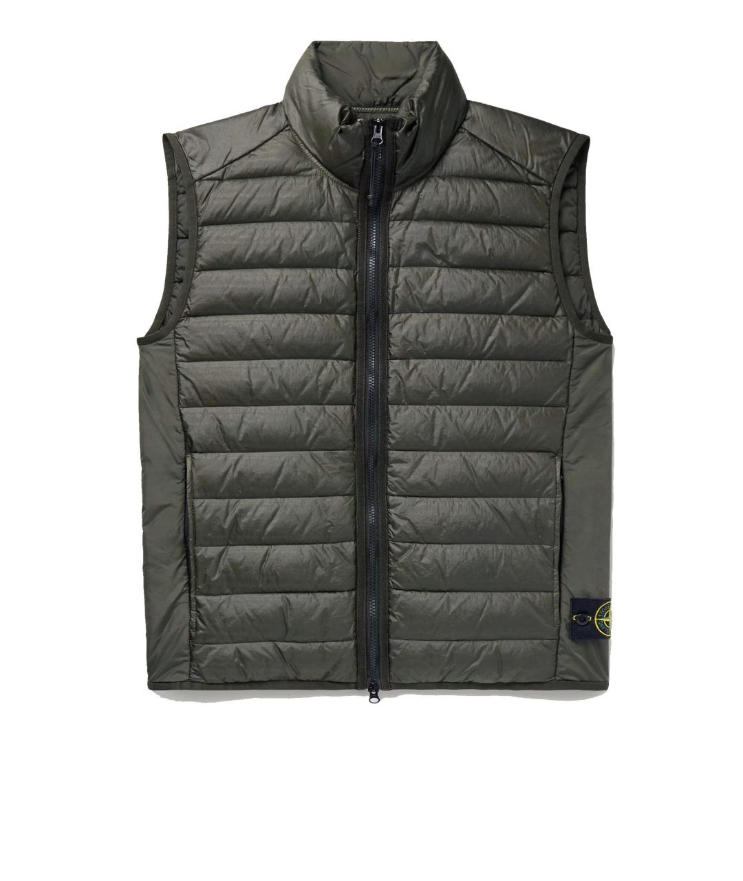 STONE ISLAND Хаки синтетический жилет, фото 1