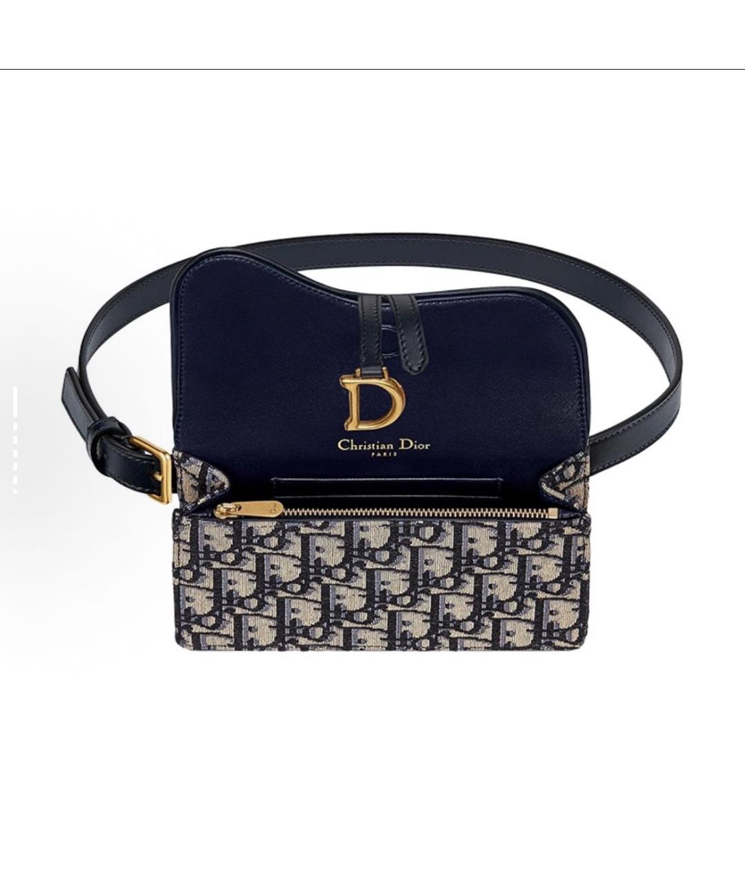 CHRISTIAN DIOR Бежевая тканевая поясная сумка, фото 3