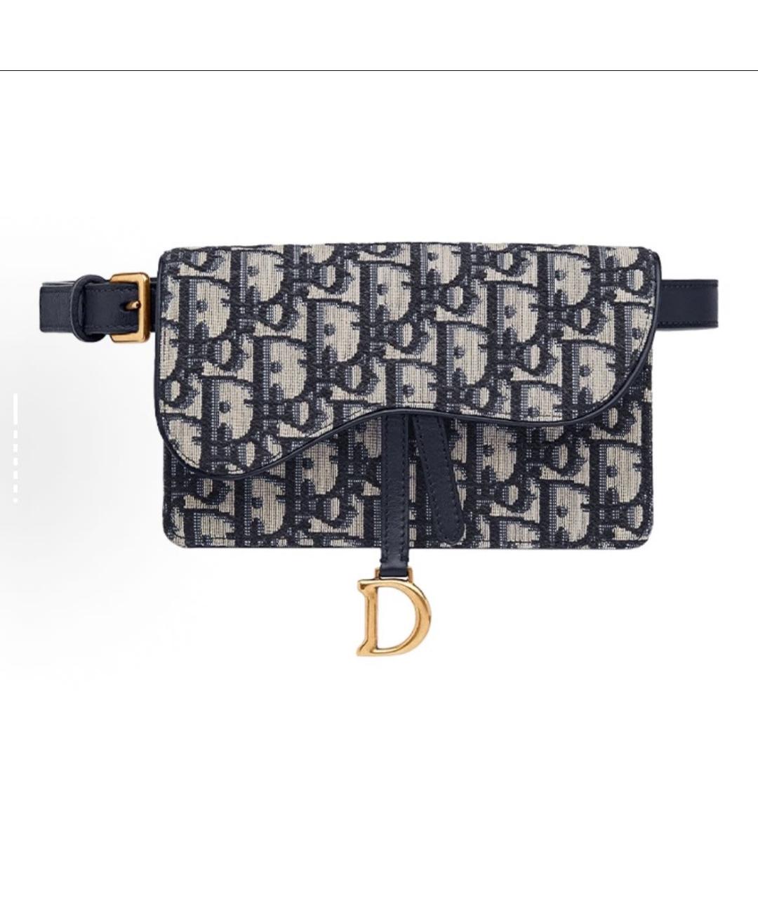 CHRISTIAN DIOR Бежевая тканевая поясная сумка, фото 5