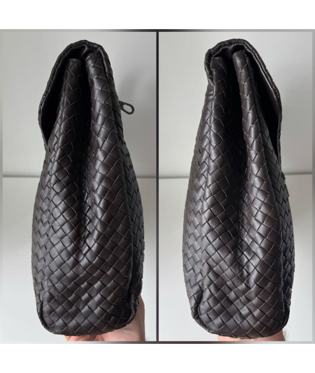 BOTTEGA VENETA Коричневый кожаный портфель, фото 6