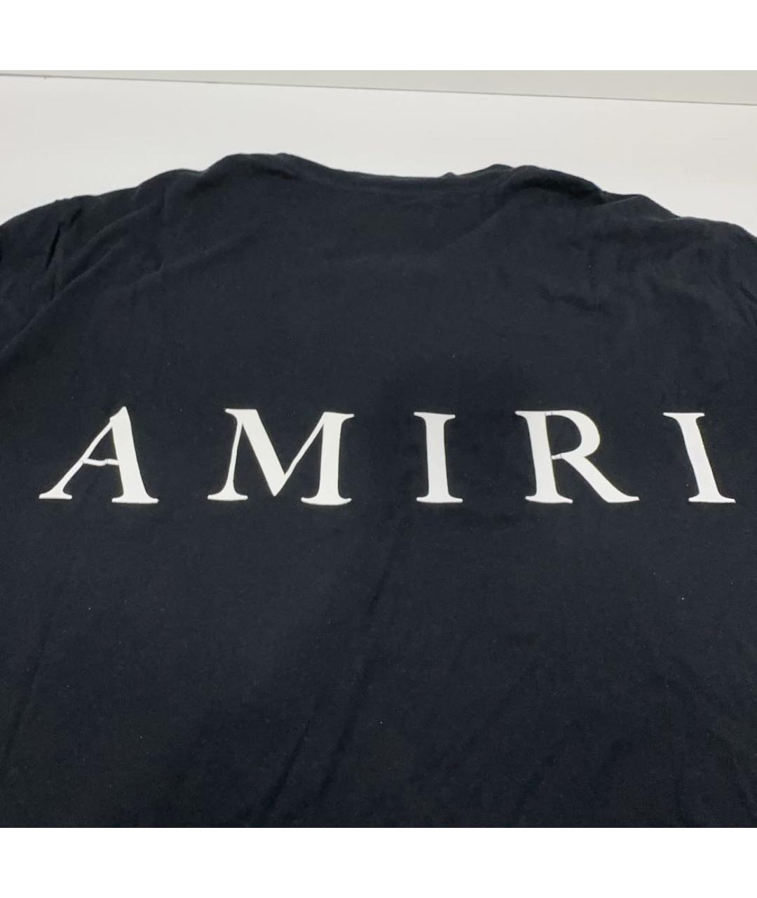AMIRI Черная хлопковая футболка, фото 5