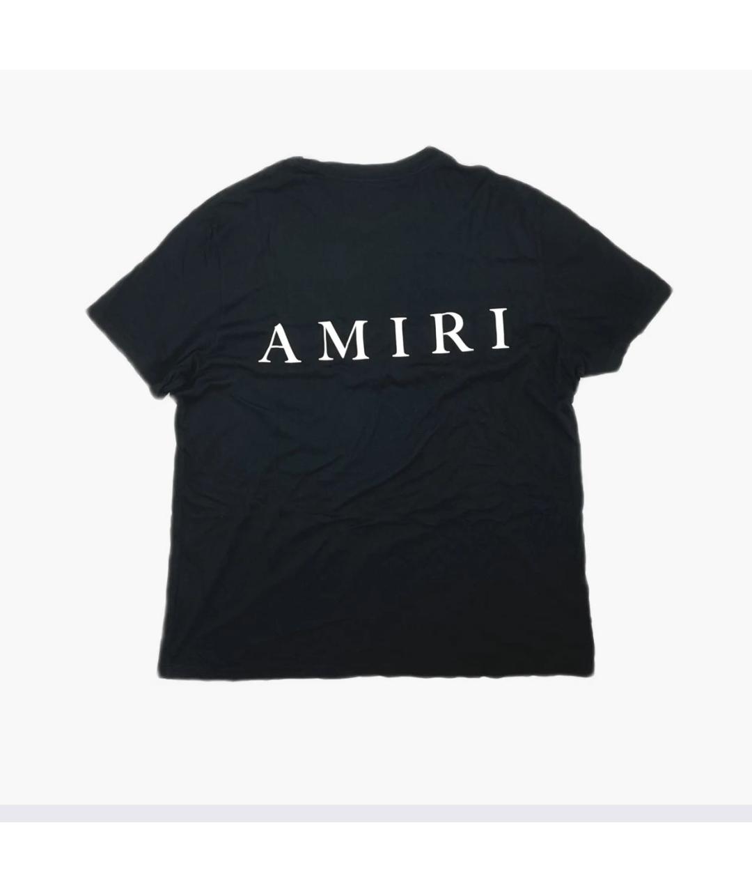 AMIRI Черная хлопковая футболка, фото 2