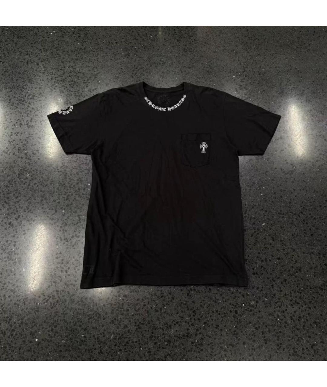 CHROME HEARTS Черная хлопковая футболка, фото 2