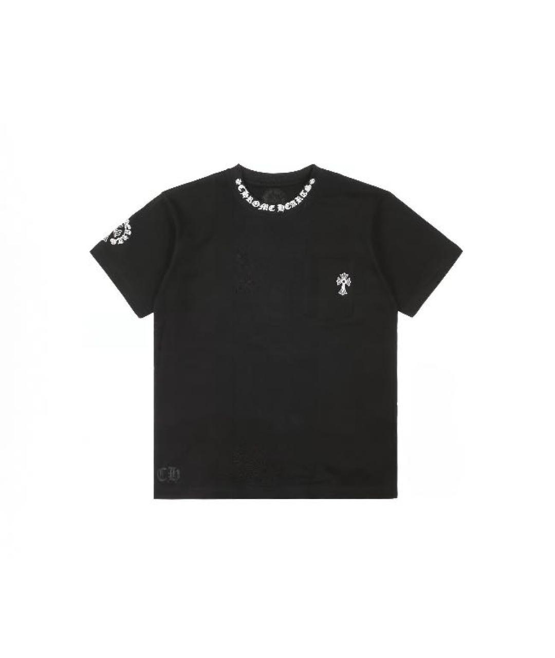 CHROME HEARTS Черная хлопковая футболка, фото 6
